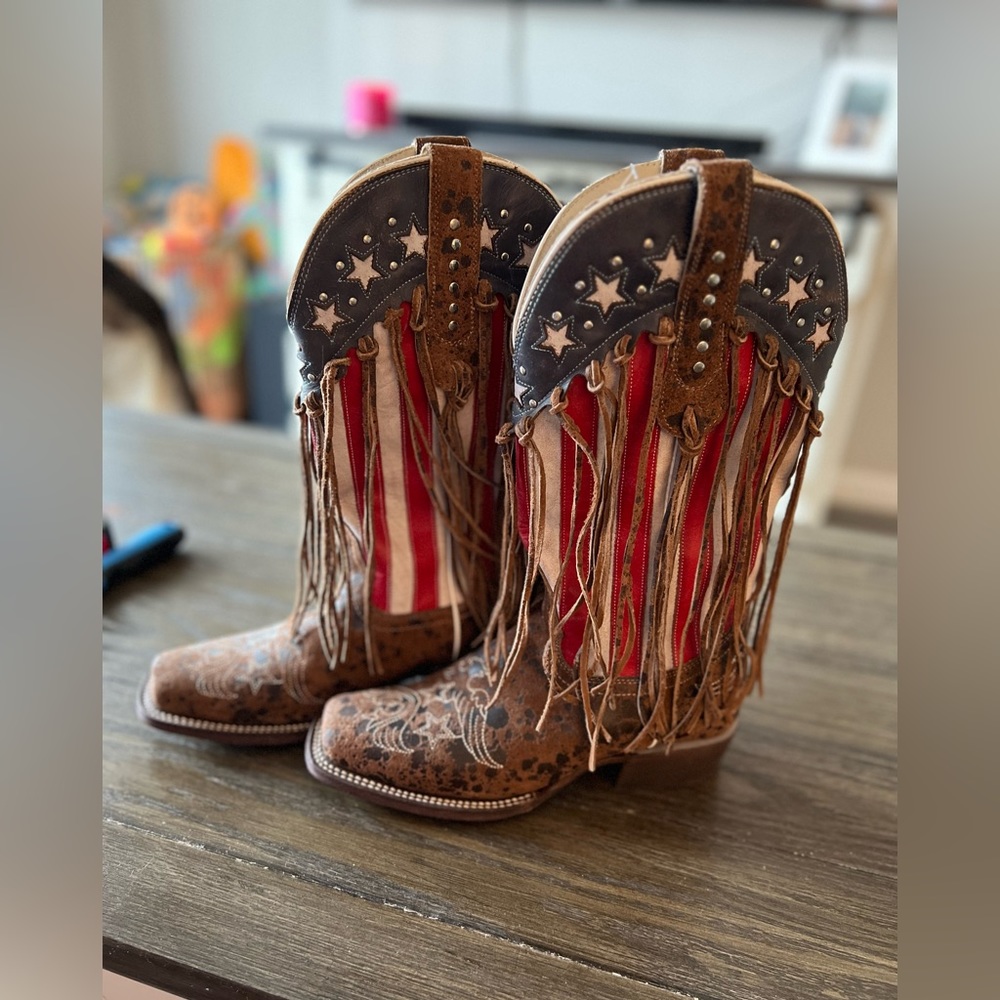 Cowboy boots.